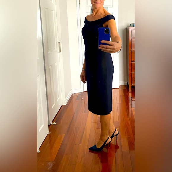 BaNites size 8 Semi-Formal dress with sexy mesh inserts at waist. - Picture 1 of 15